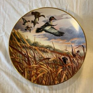 Decorative Plate with Flying Ducks